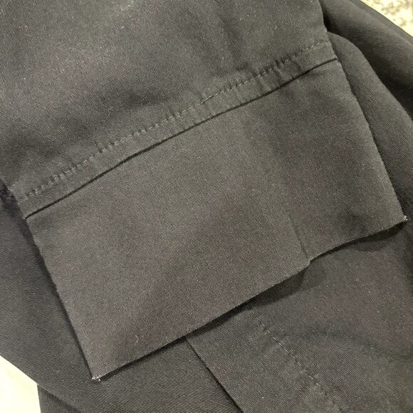 Vtg 2000s Y2K Michelle Black Snap Blouse M Stretch Long Sleeve Shirt Top Fitted - Picture 7 of 7